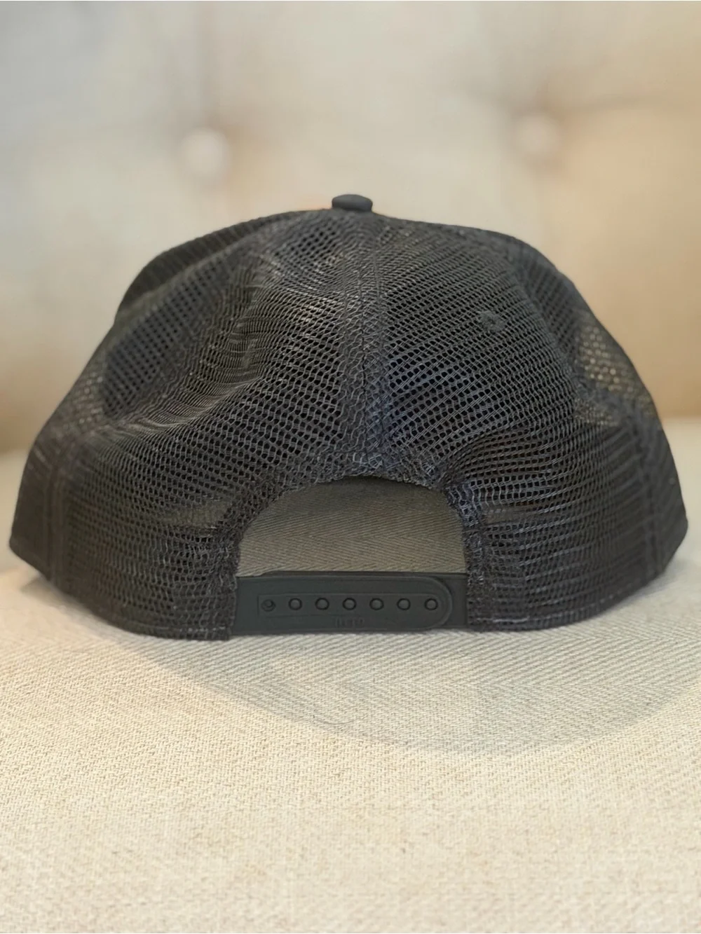 Believe in Mountains Cork Front Trucker Hat - Gray